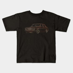 Datsun 510 Outline - Drive the Classic Kids T-Shirt